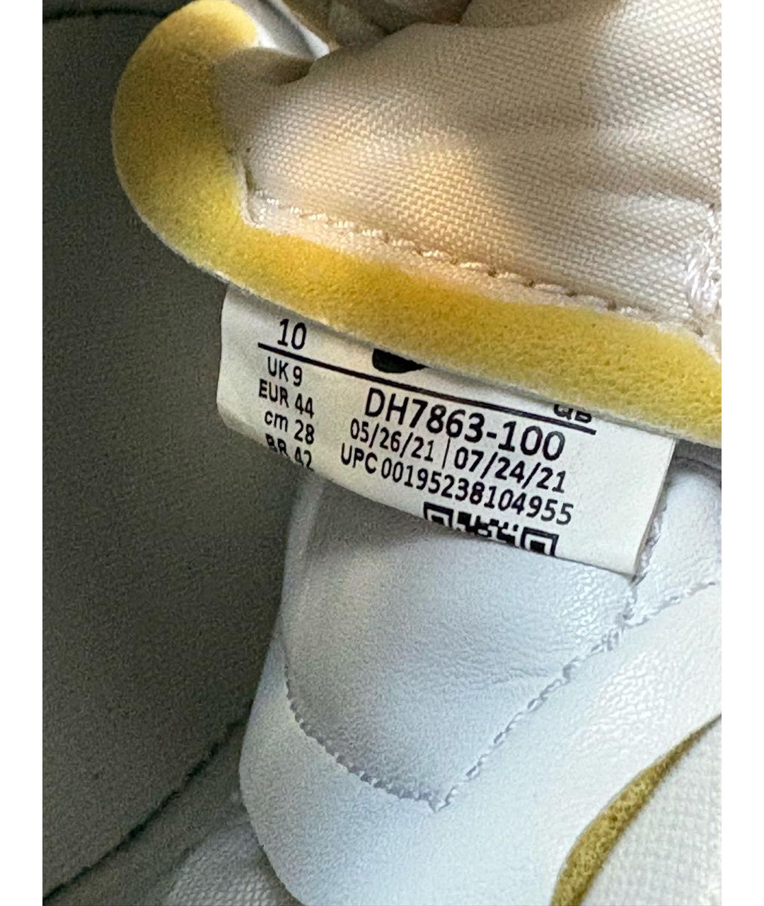 NIKE X OFF-WHITE Белые кожаные низкие кроссовки / кеды, фото 8