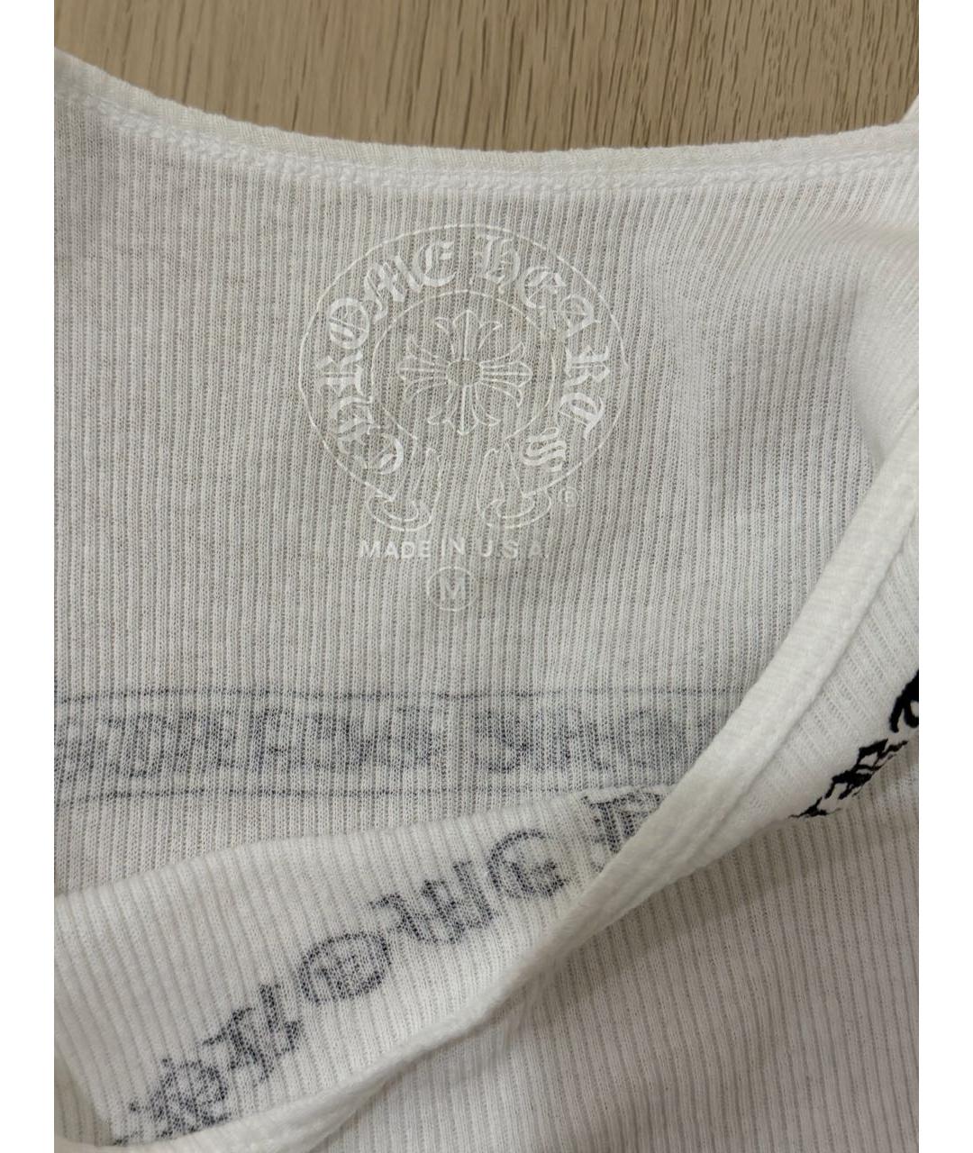 CHROME HEARTS Белая хлопковая майка, фото 5