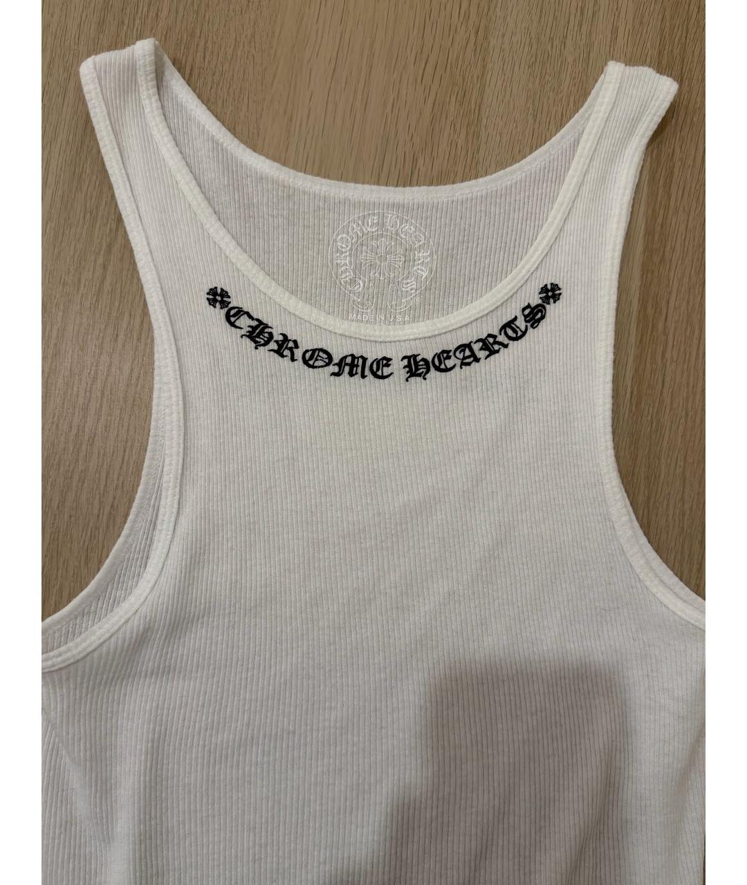 CHROME HEARTS Белая хлопковая майка, фото 3