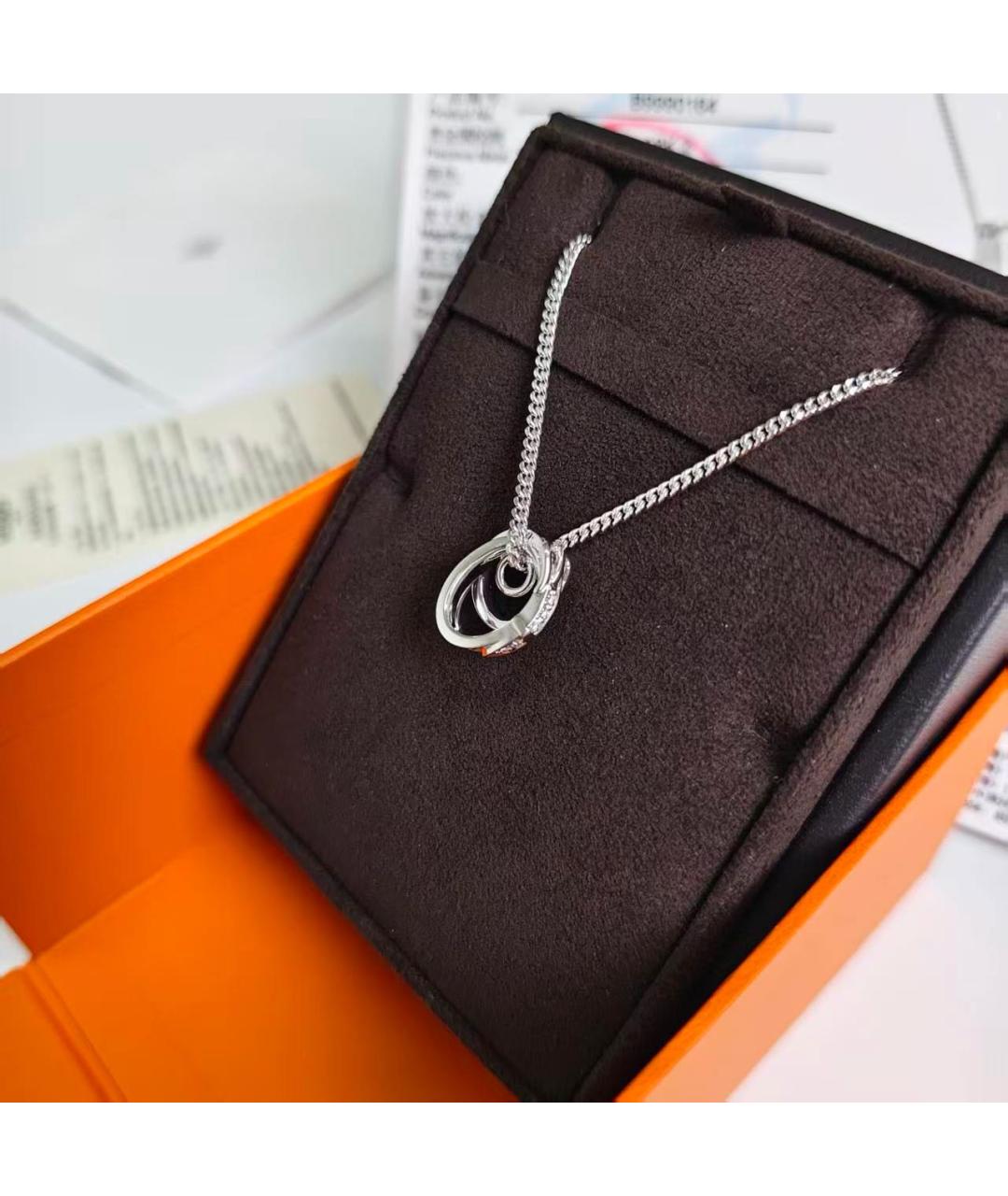 HERMES Белое колье из белого золота, фото 3