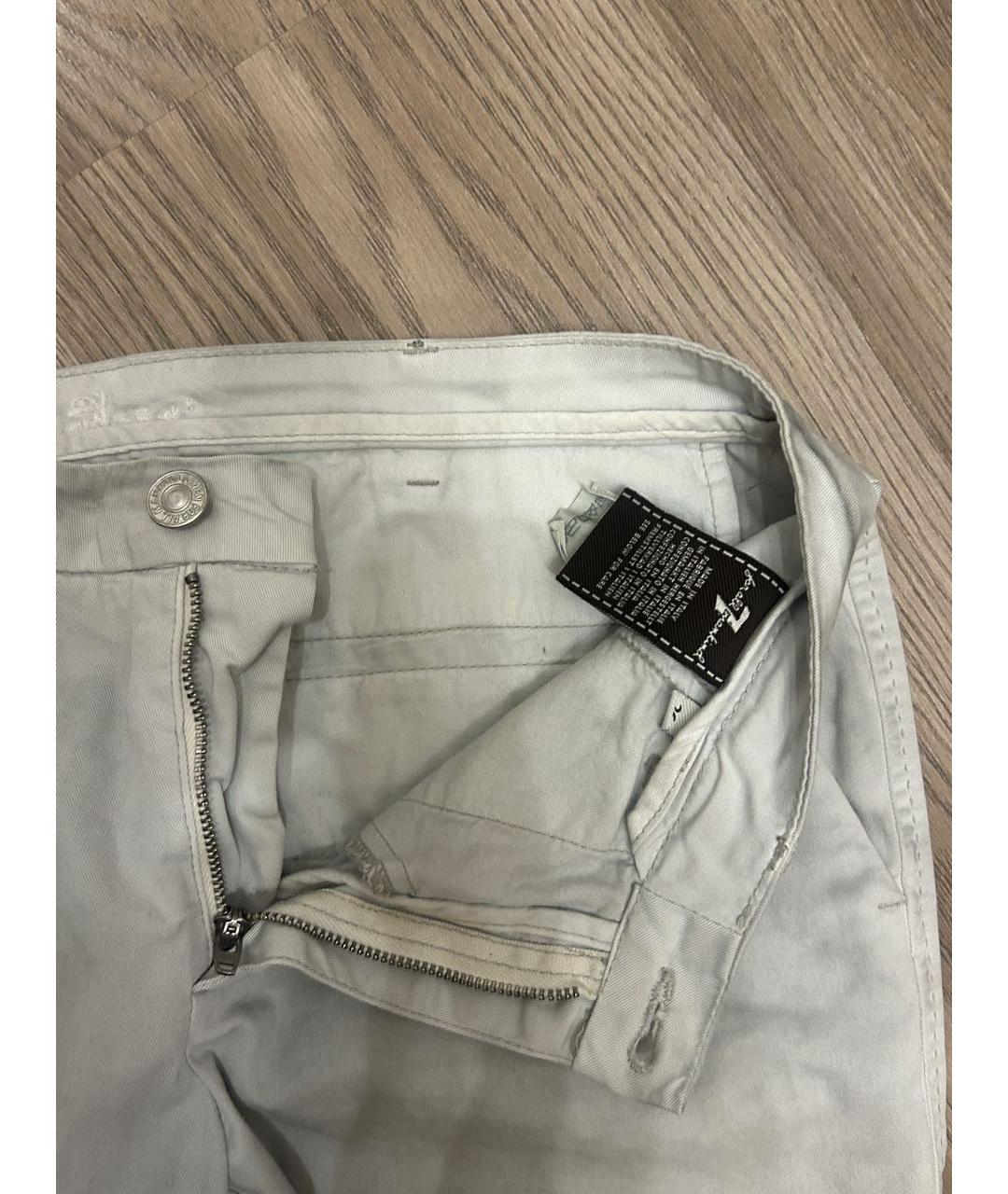 7 FOR ALL MANKIND Антрацитовые хлопко-полиэстеровые прямые джинсы, фото 3