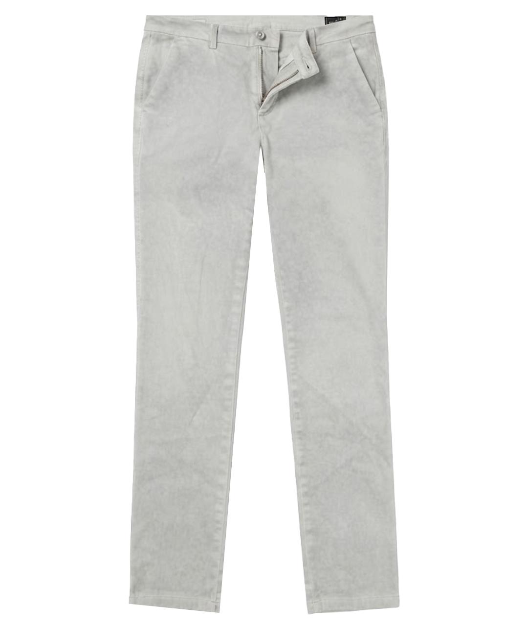 7 FOR ALL MANKIND Антрацитовые хлопко-полиэстеровые прямые джинсы, фото 1