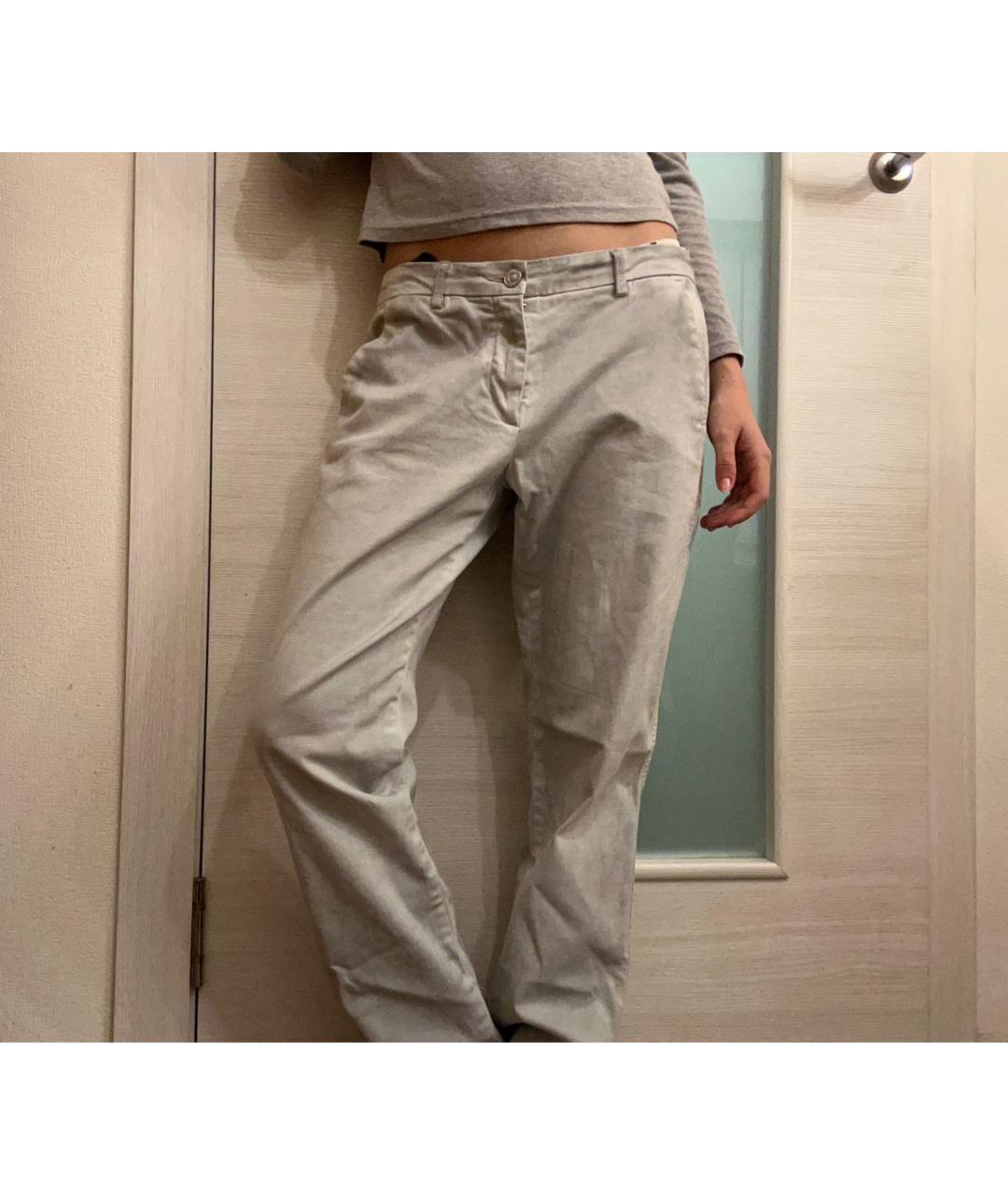 7 FOR ALL MANKIND Антрацитовые хлопко-полиэстеровые прямые джинсы, фото 5