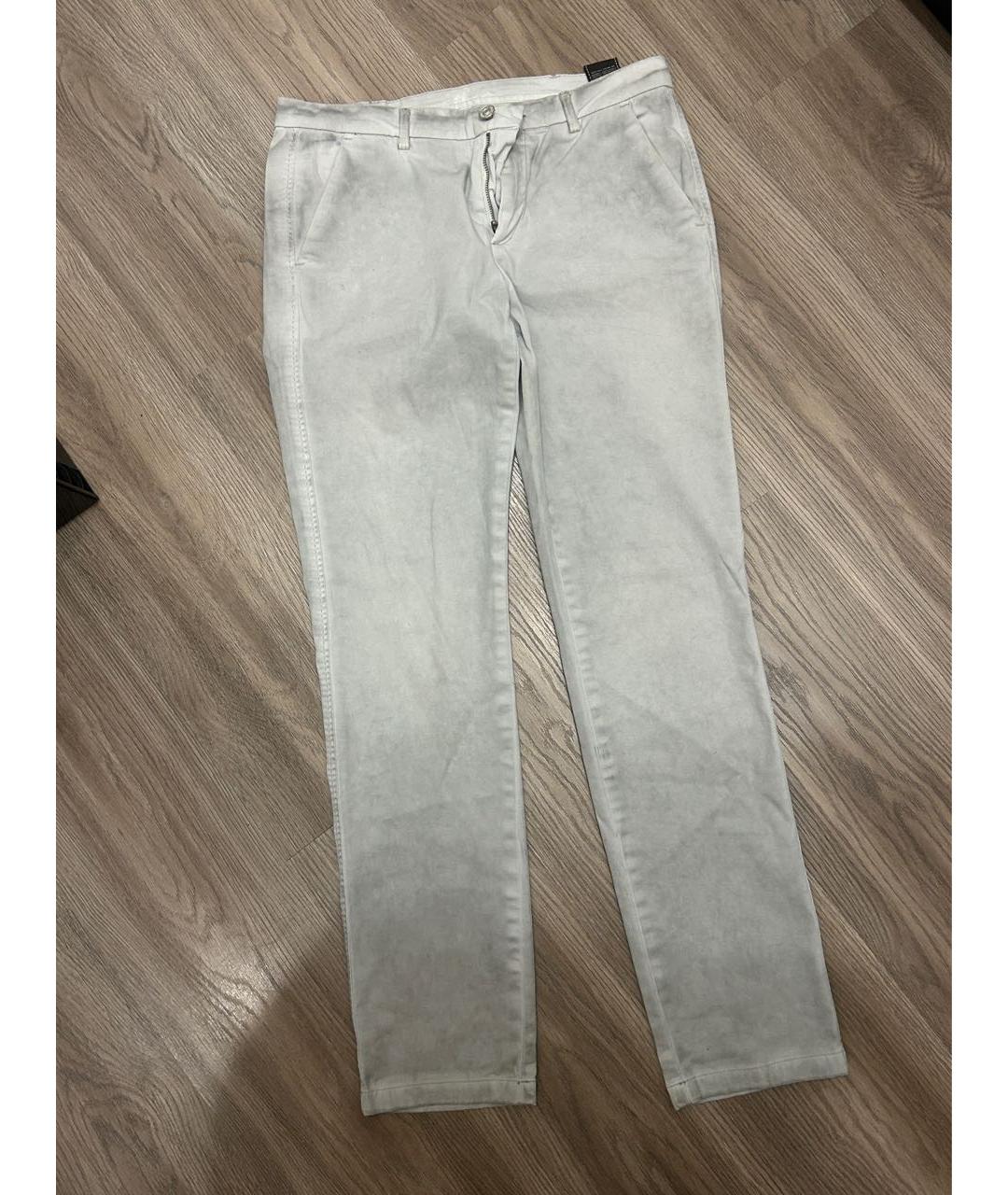 7 FOR ALL MANKIND Антрацитовые хлопко-полиэстеровые прямые джинсы, фото 7