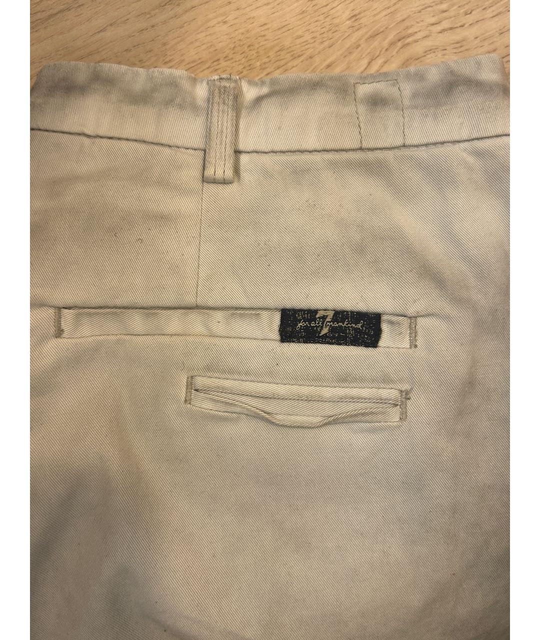 7 FOR ALL MANKIND Антрацитовые хлопко-полиэстеровые прямые джинсы, фото 4