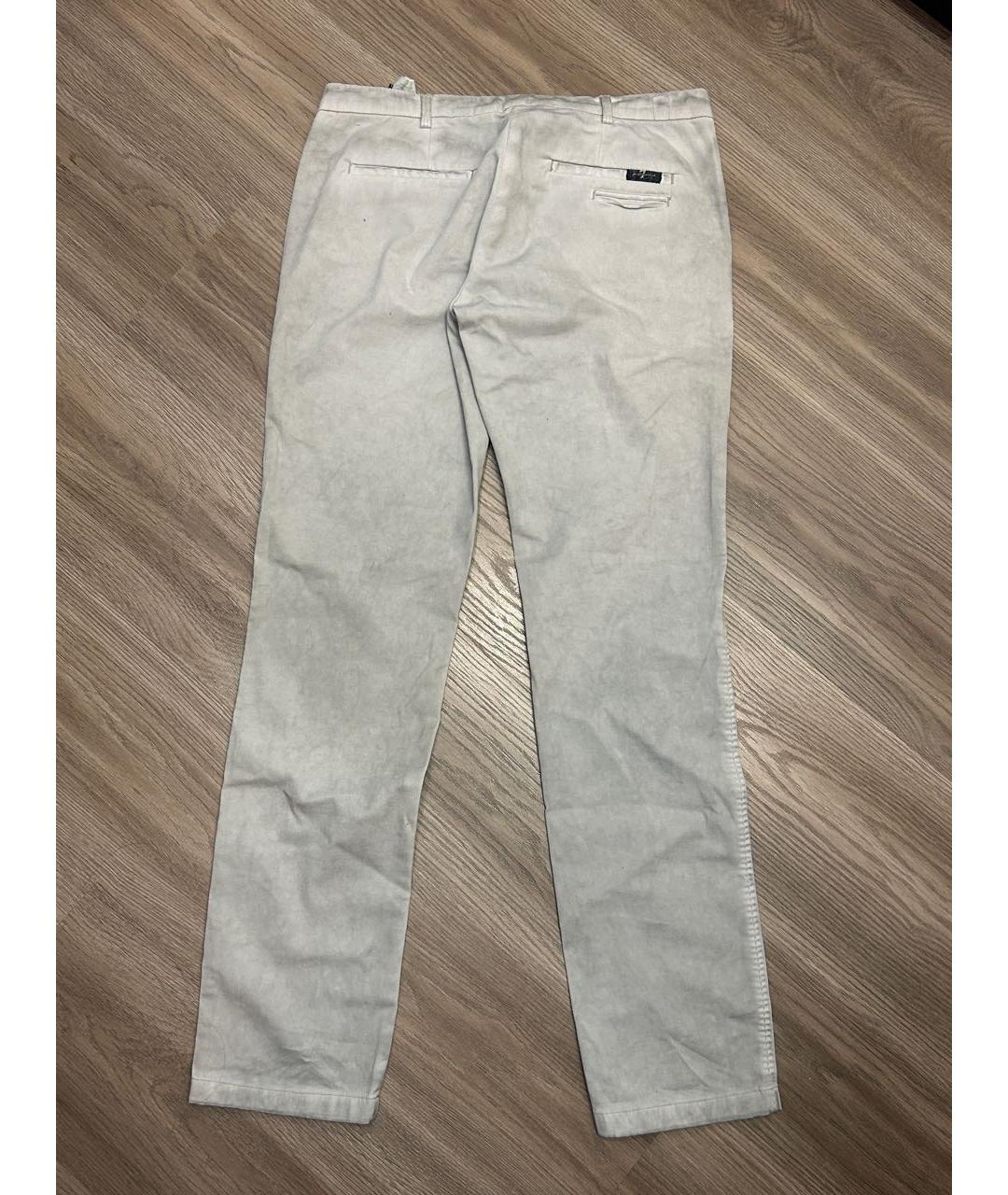 7 FOR ALL MANKIND Антрацитовые хлопко-полиэстеровые прямые джинсы, фото 2