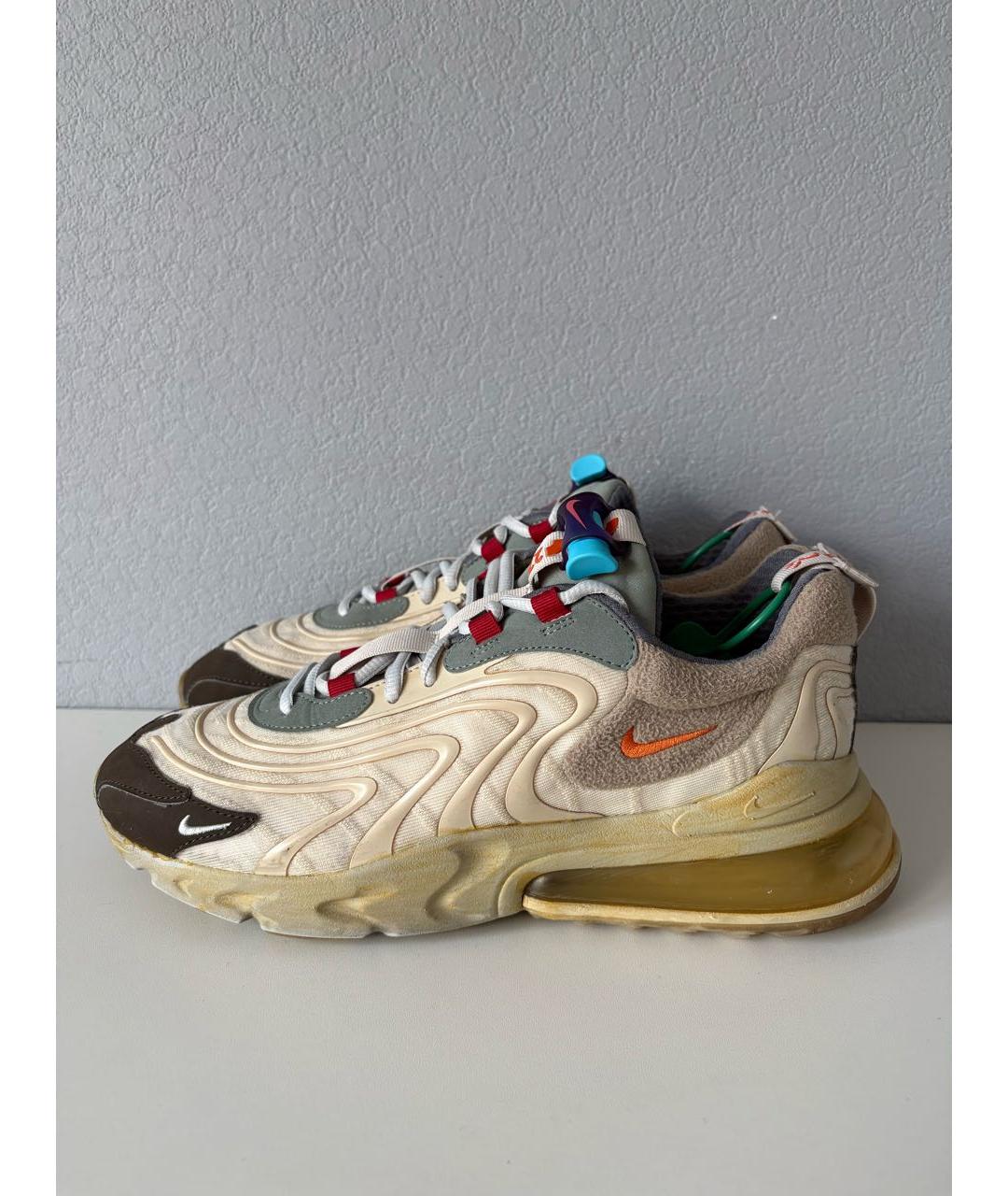 CACTUS JACK BY TRAVIS SCOTT Бежевые текстильные низкие кроссовки / кеды, фото 3