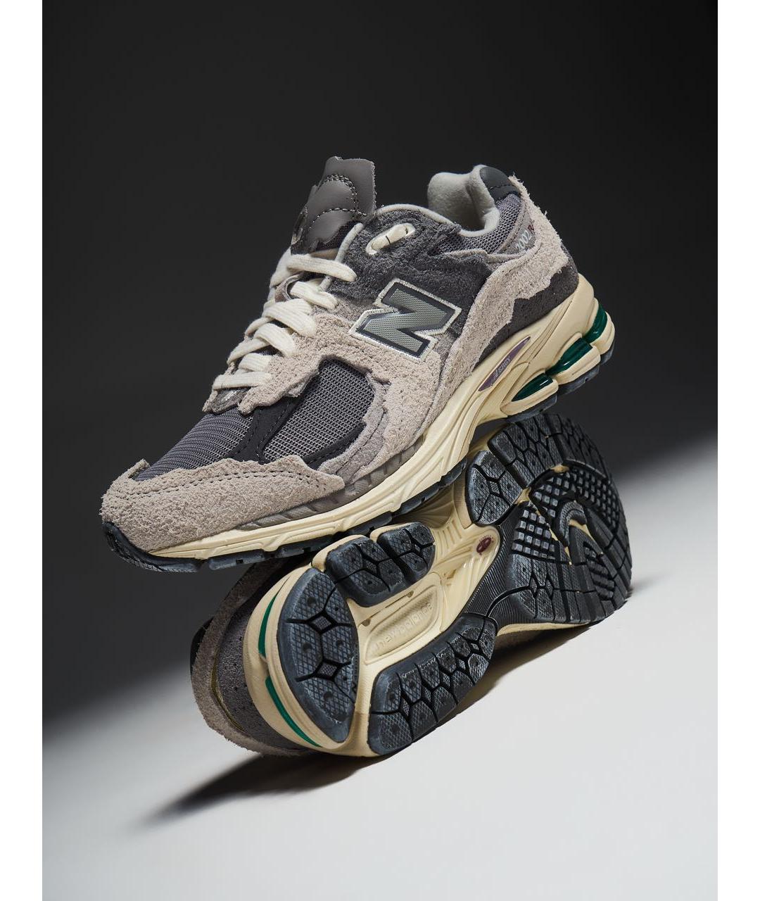 NEW BALANCE Серые замшевые низкие кроссовки / кеды, фото 2