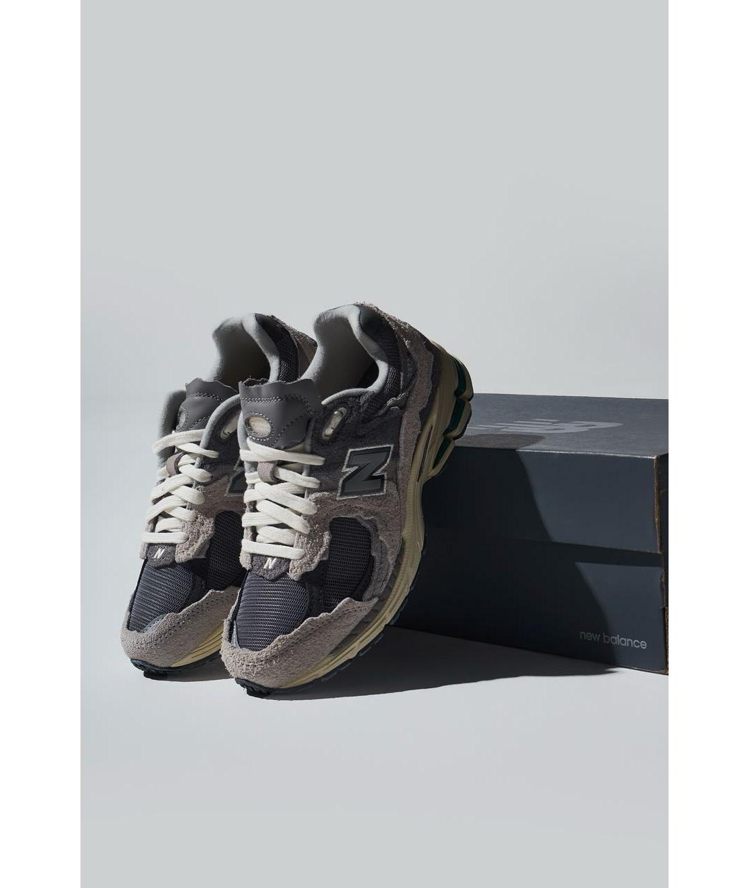 NEW BALANCE Серые замшевые низкие кроссовки / кеды, фото 4