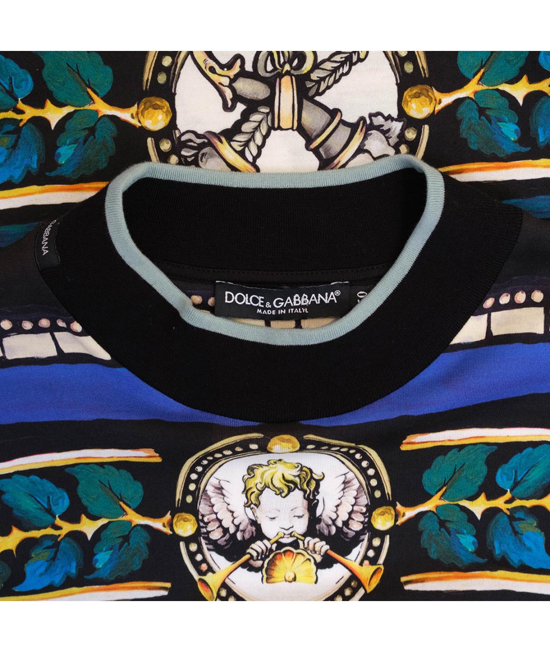 DOLCE&GABBANA Мульти хлопковая футболка, фото 3