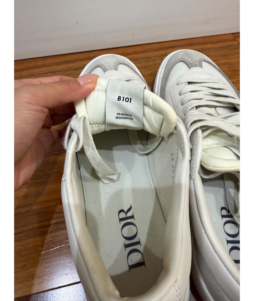 CHRISTIAN DIOR Белые кожаные кеды, фото 5