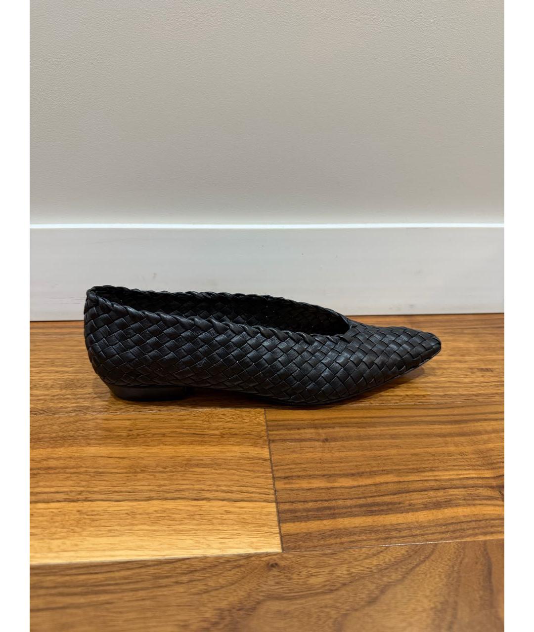 BOTTEGA VENETA Черные кожаные балетки, фото 7