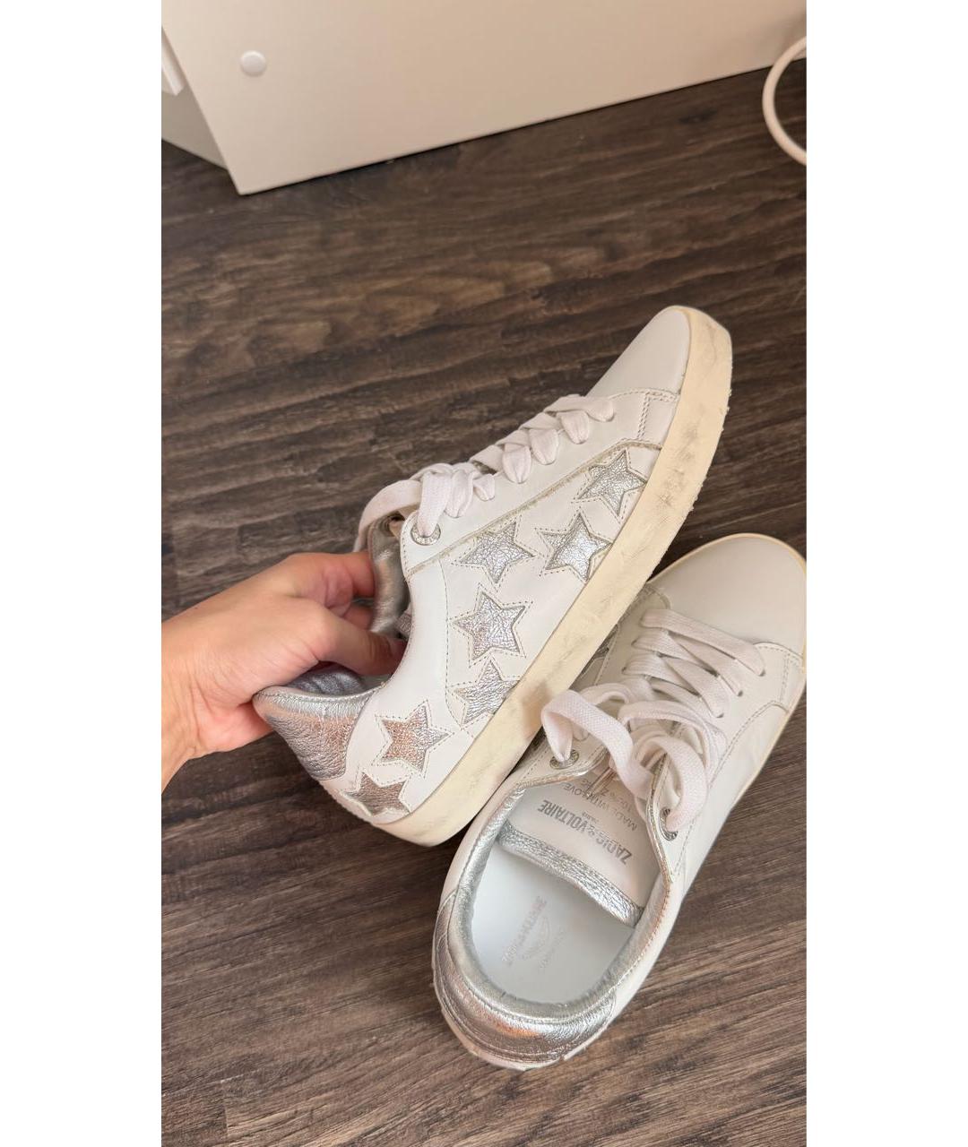 ZADIG & VOLTAIRE Белые кожаные кеды, фото 5
