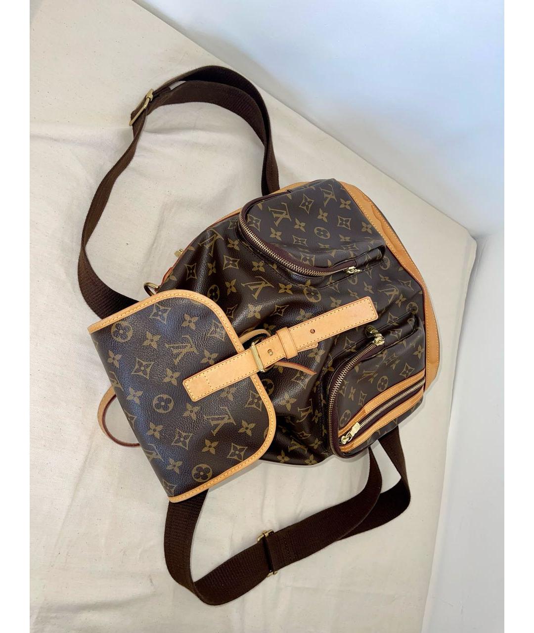 LOUIS VUITTON Коричневый рюкзак из канвы, фото 5