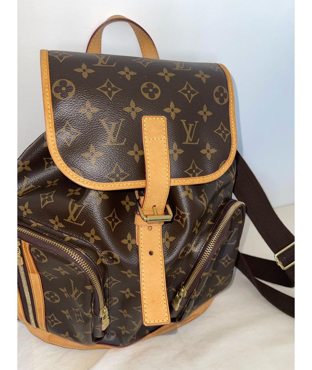 LOUIS VUITTON Коричневый рюкзак из канвы, фото 7