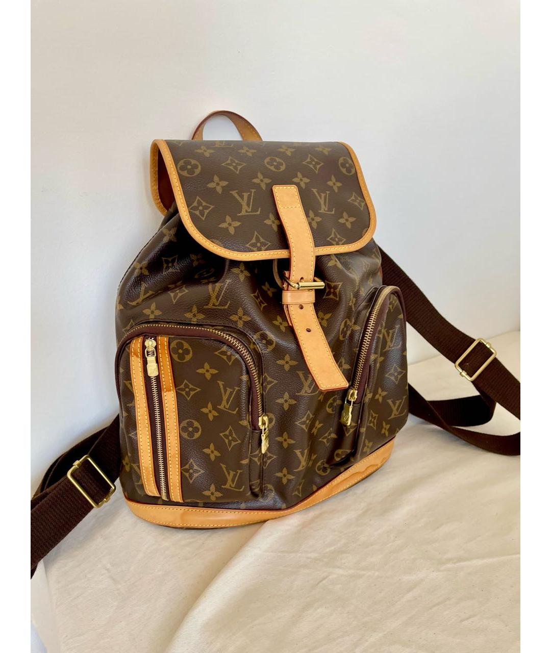 LOUIS VUITTON Коричневый рюкзак из канвы, фото 3