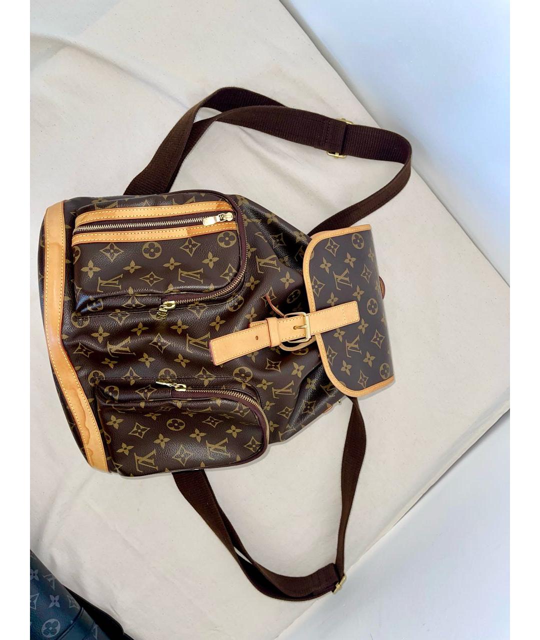 LOUIS VUITTON Коричневый рюкзак из канвы, фото 6