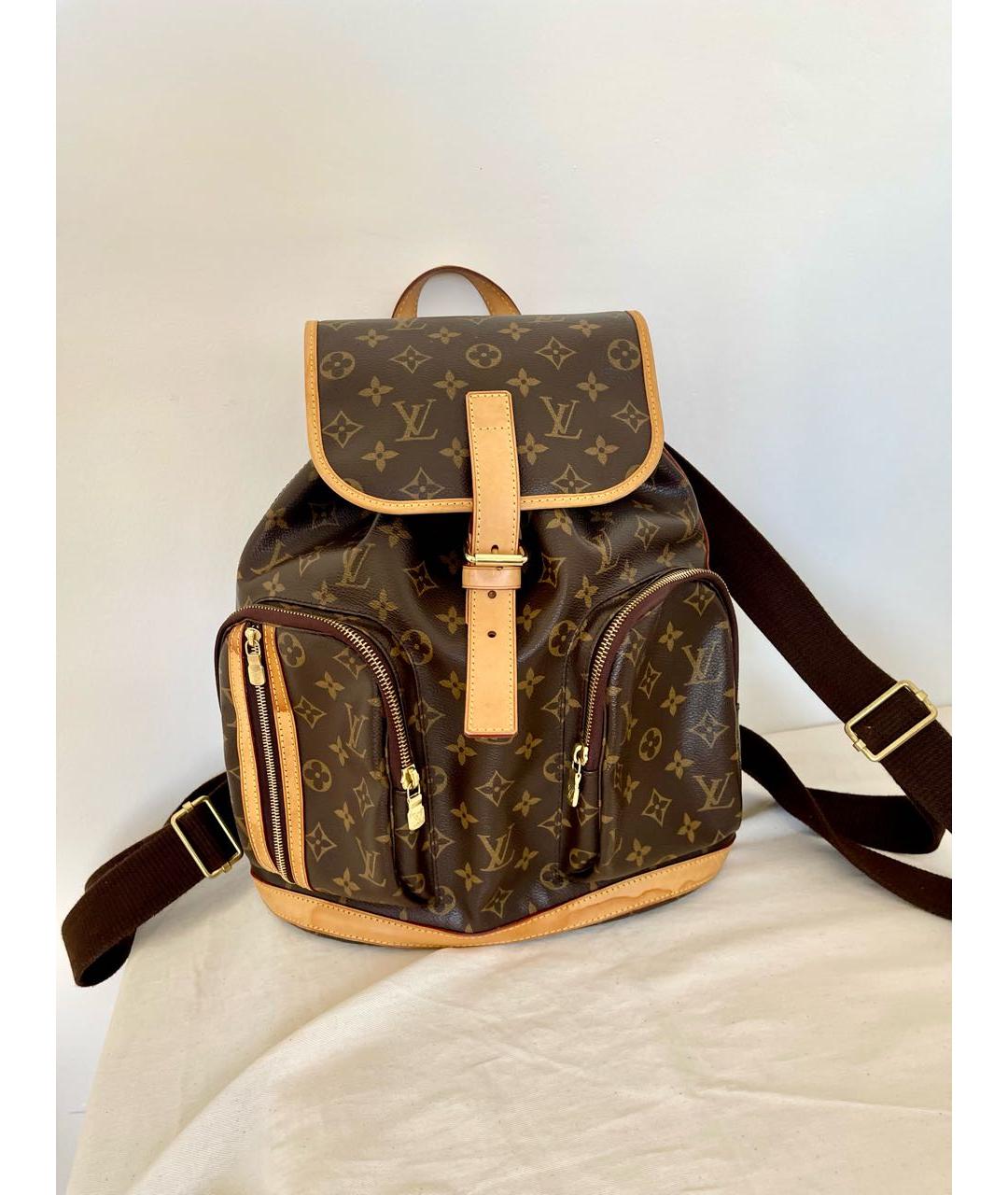 LOUIS VUITTON Коричневый рюкзак из канвы, фото 9
