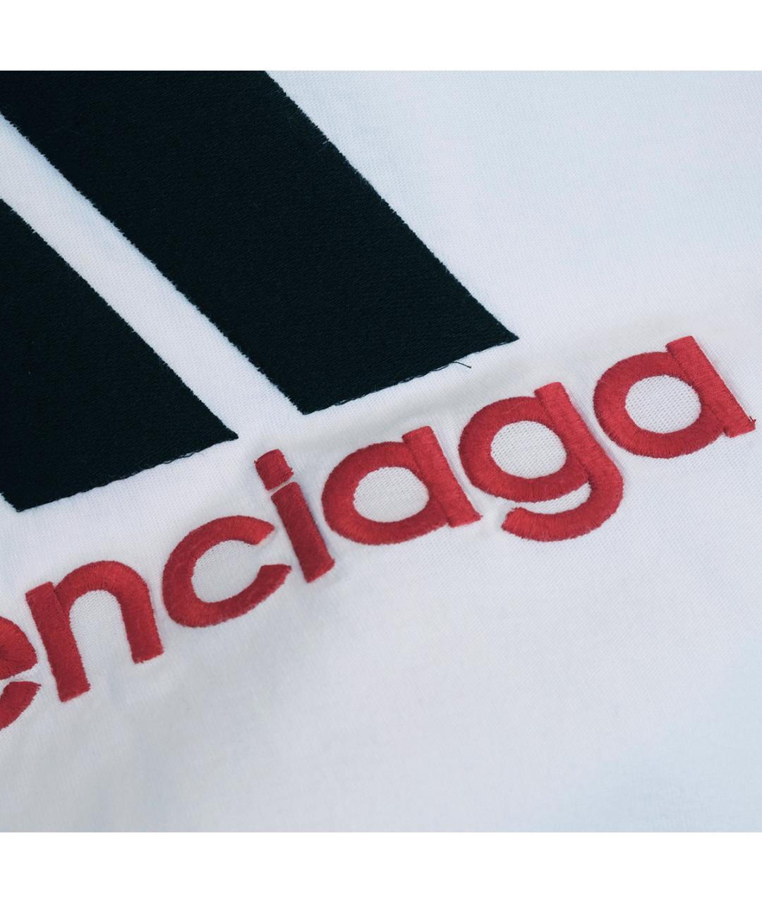 BALENCIAGA Белая хлопковая футболка, фото 4