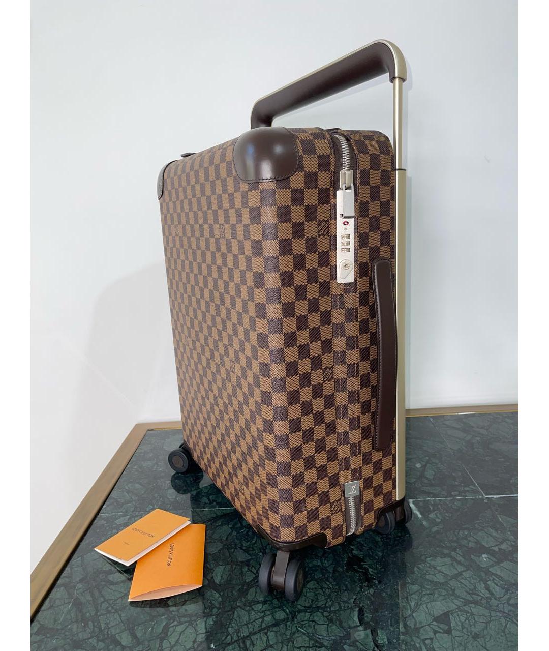 LOUIS VUITTON Коричневый чемодан из канвы, фото 2