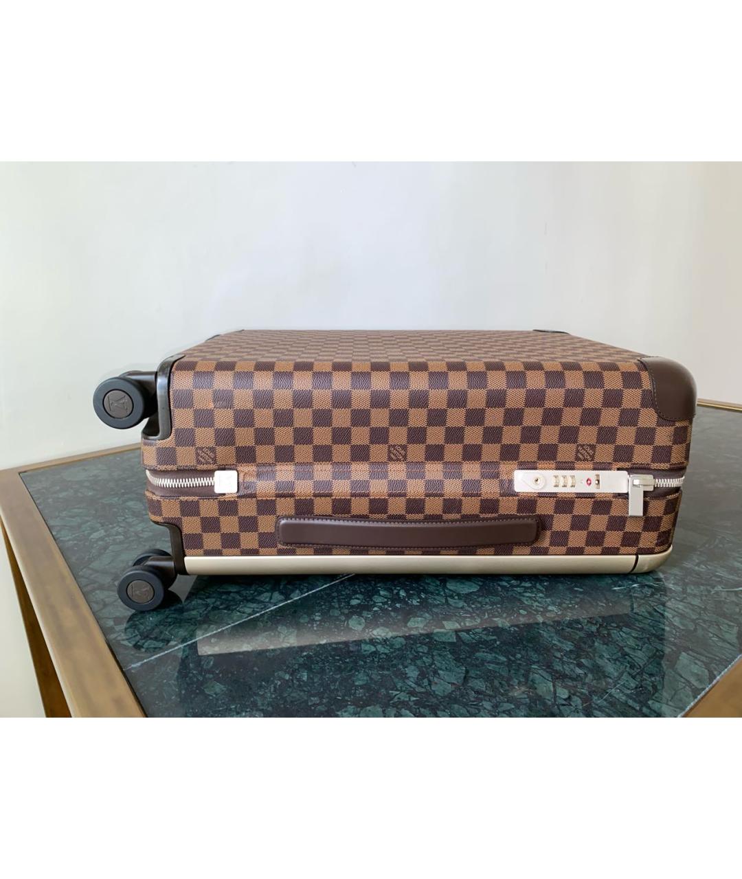 LOUIS VUITTON Коричневый чемодан из канвы, фото 7