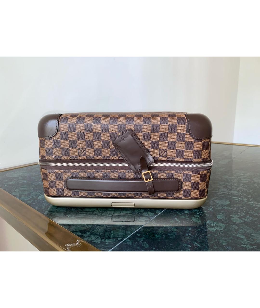LOUIS VUITTON Коричневый чемодан из канвы, фото 8
