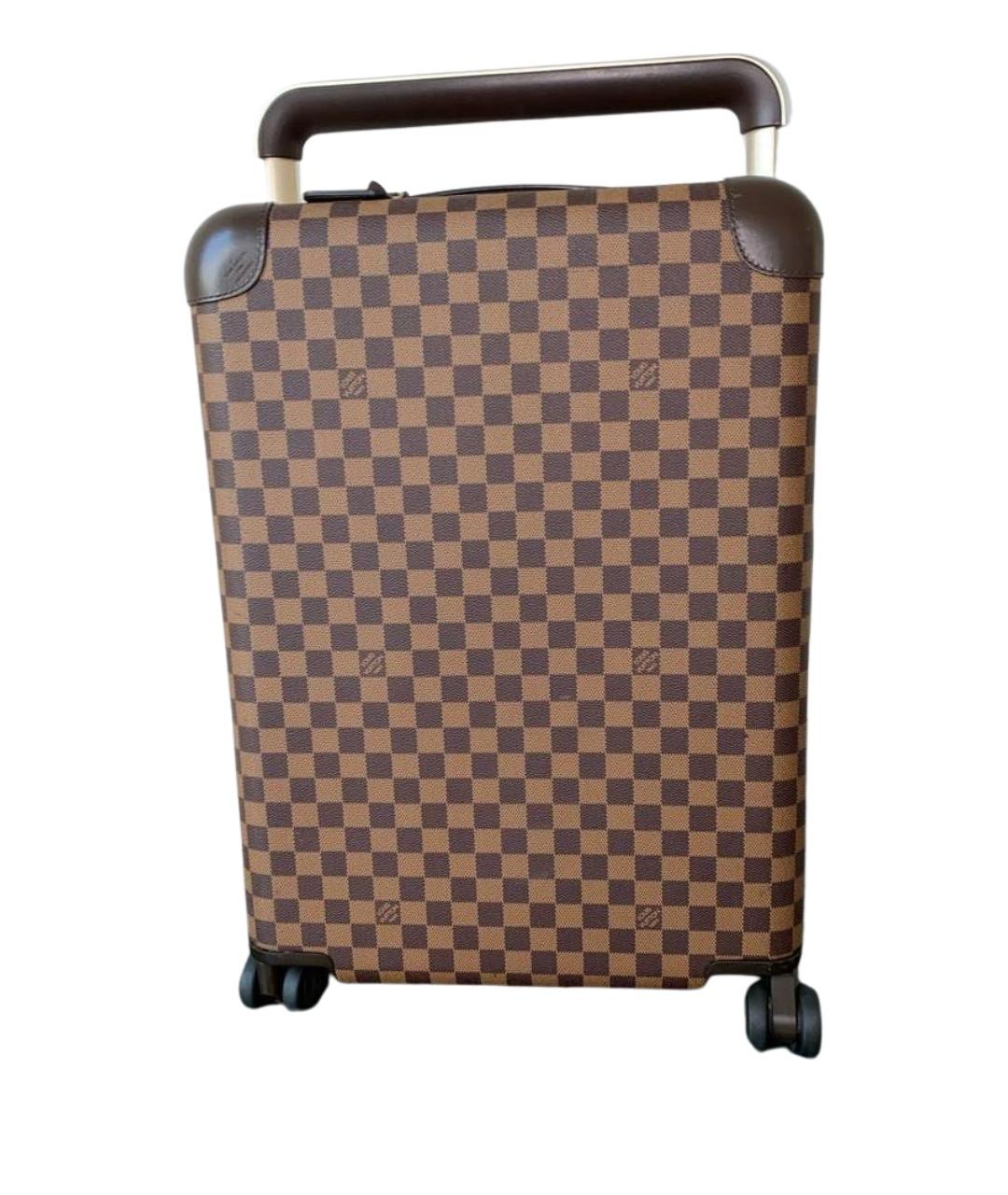 LOUIS VUITTON Коричневый чемодан из канвы, фото 1