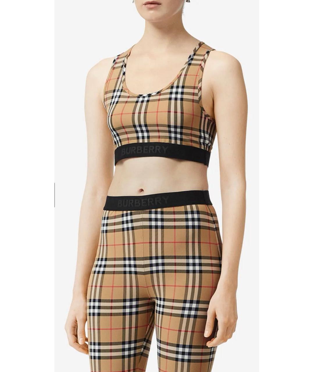 BURBERRY Мульти полиэстеровая майка, фото 6