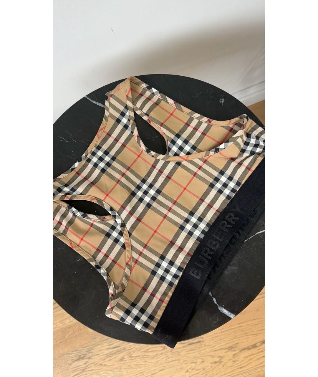 BURBERRY Мульти полиэстеровая майка, фото 2