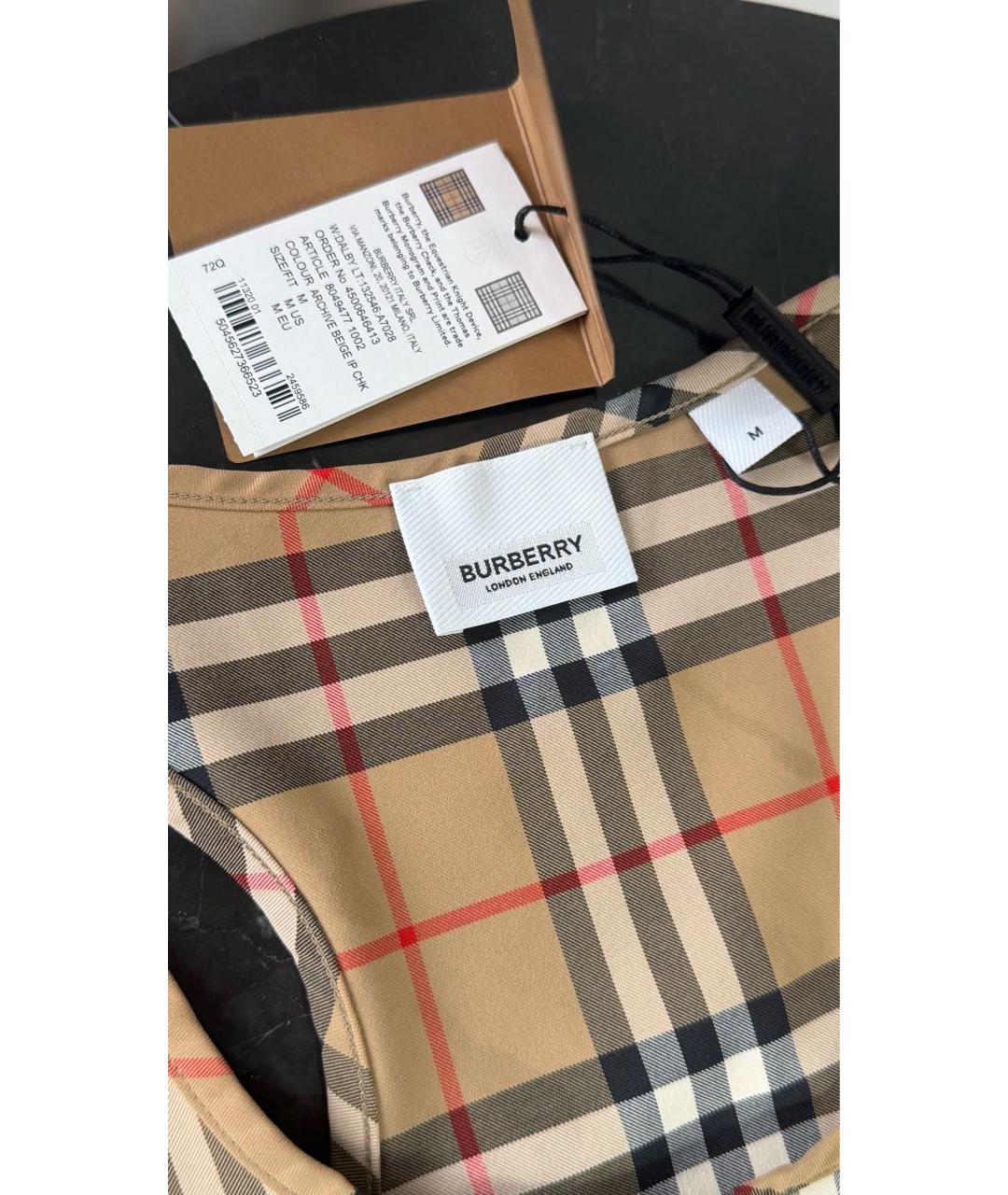 BURBERRY Мульти полиэстеровая майка, фото 3