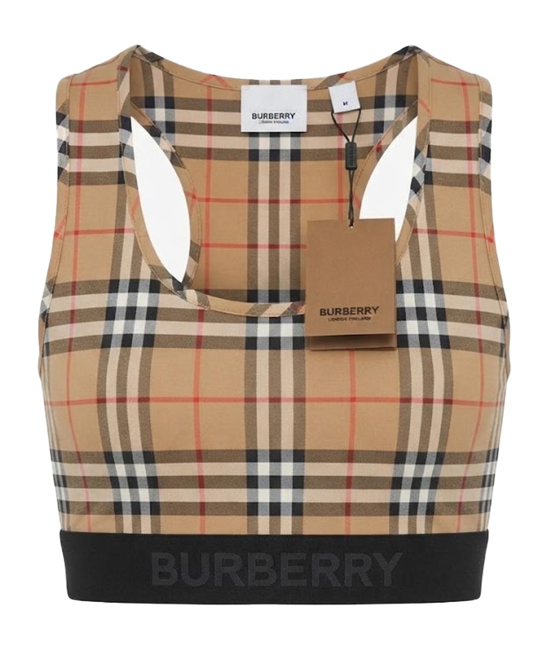 BURBERRY Мульти полиэстеровая майка, фото 1