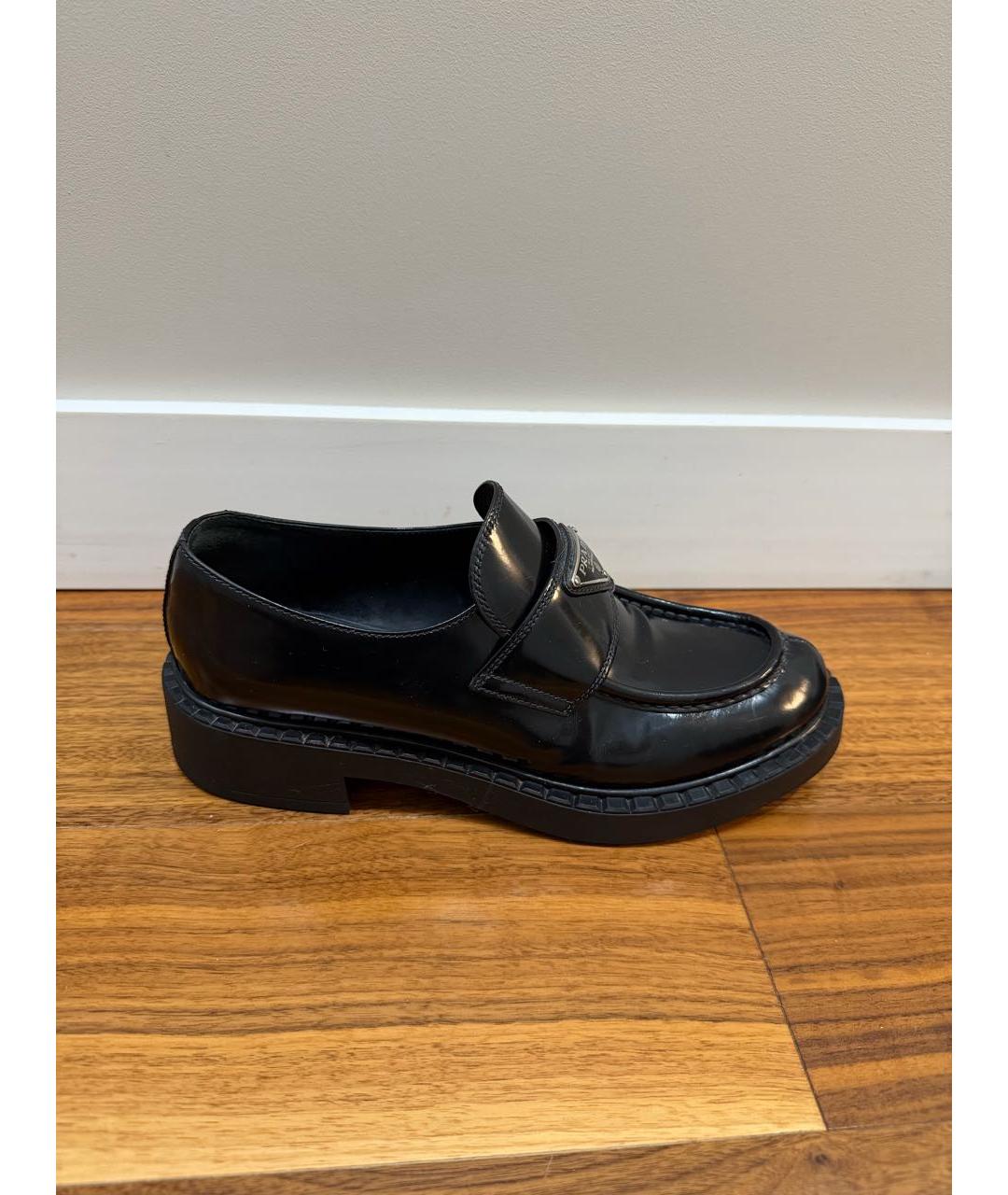 PRADA Черные кожаные лоферы, фото 7