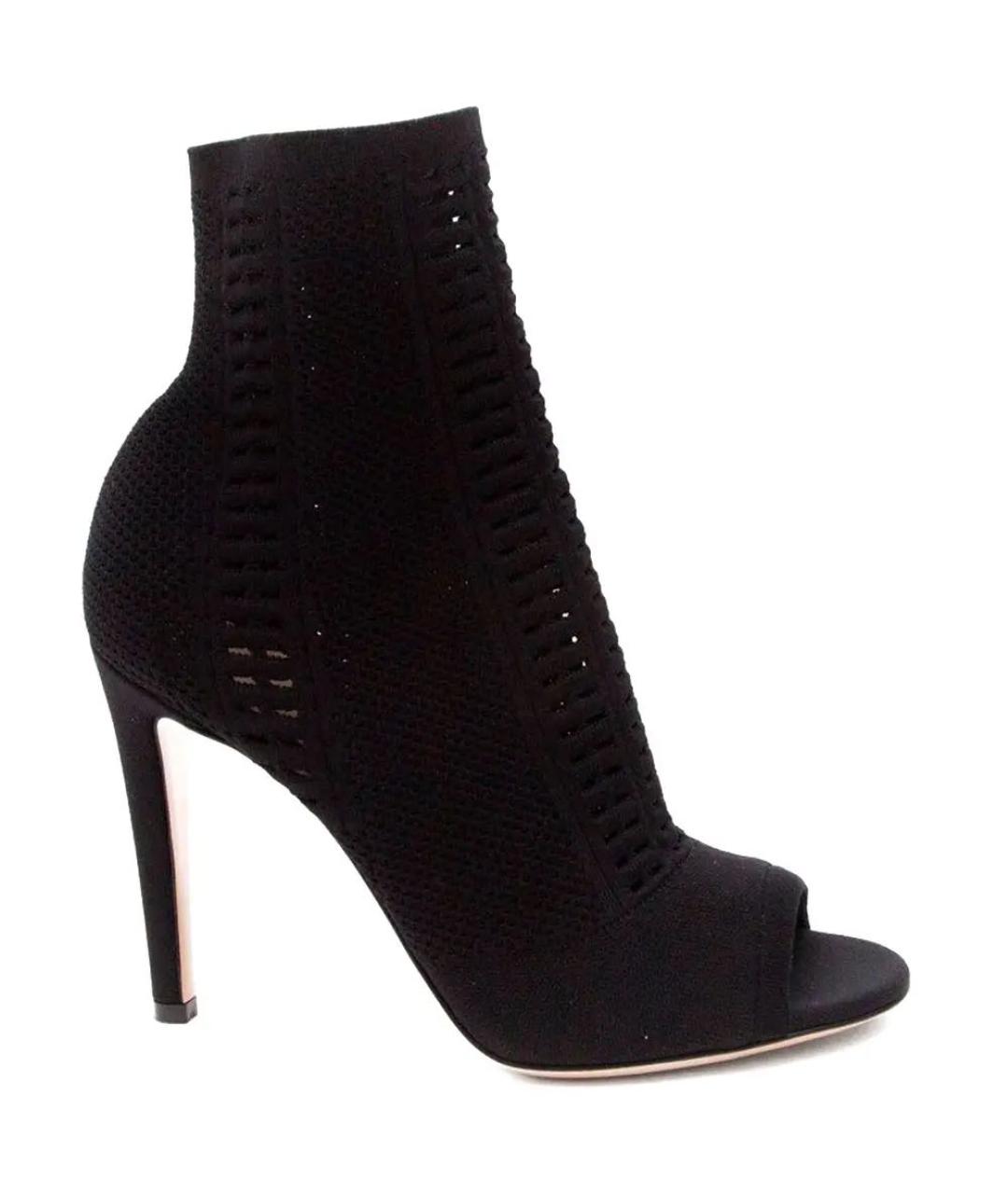 GIANVITO ROSSI Черные текстильные ботильоны, фото 8