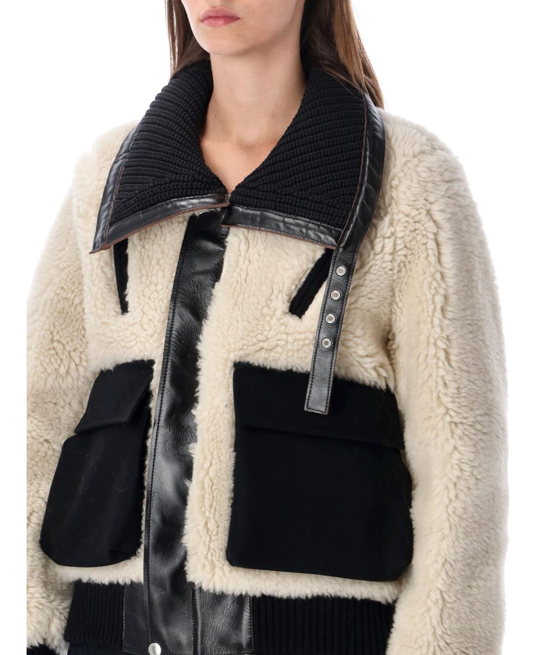 SACAI Бежевая шерстяная куртка, фото 6