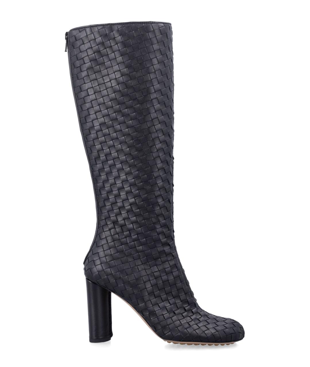 BOTTEGA VENETA Черные кожаные сапоги, фото 4