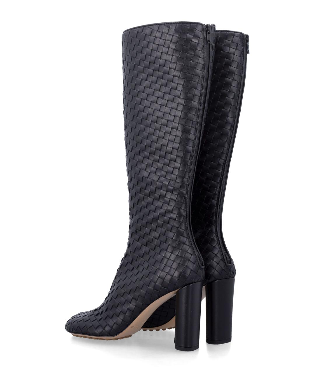 BOTTEGA VENETA Черные кожаные сапоги, фото 3