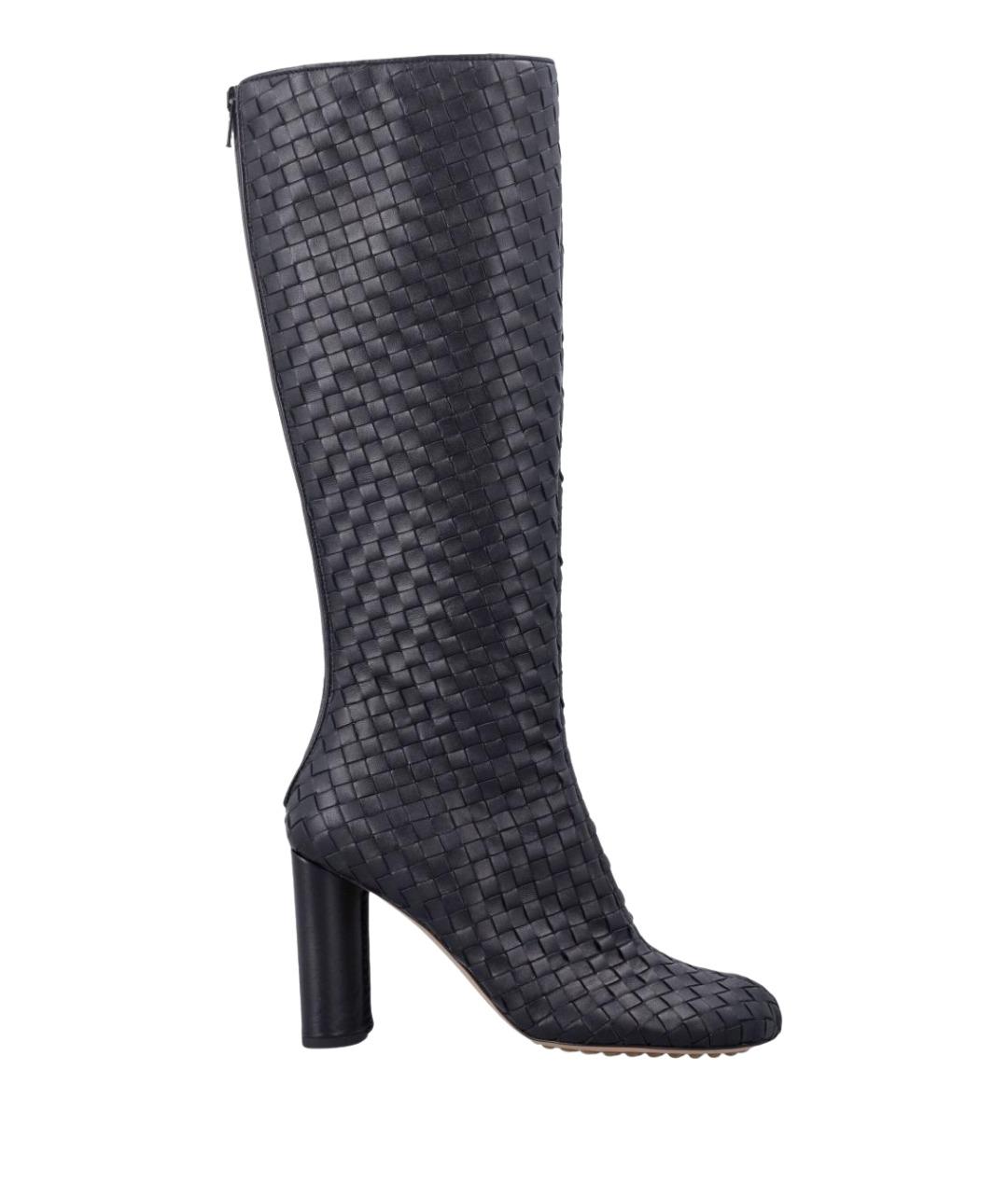 BOTTEGA VENETA Черные кожаные сапоги, фото 1