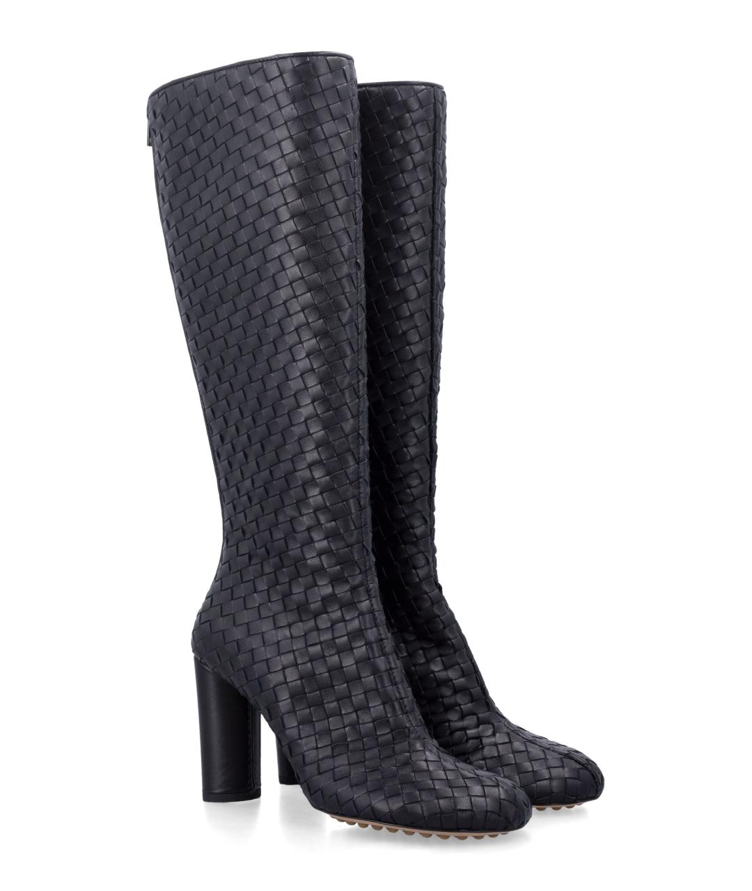 BOTTEGA VENETA Черные кожаные сапоги, фото 2
