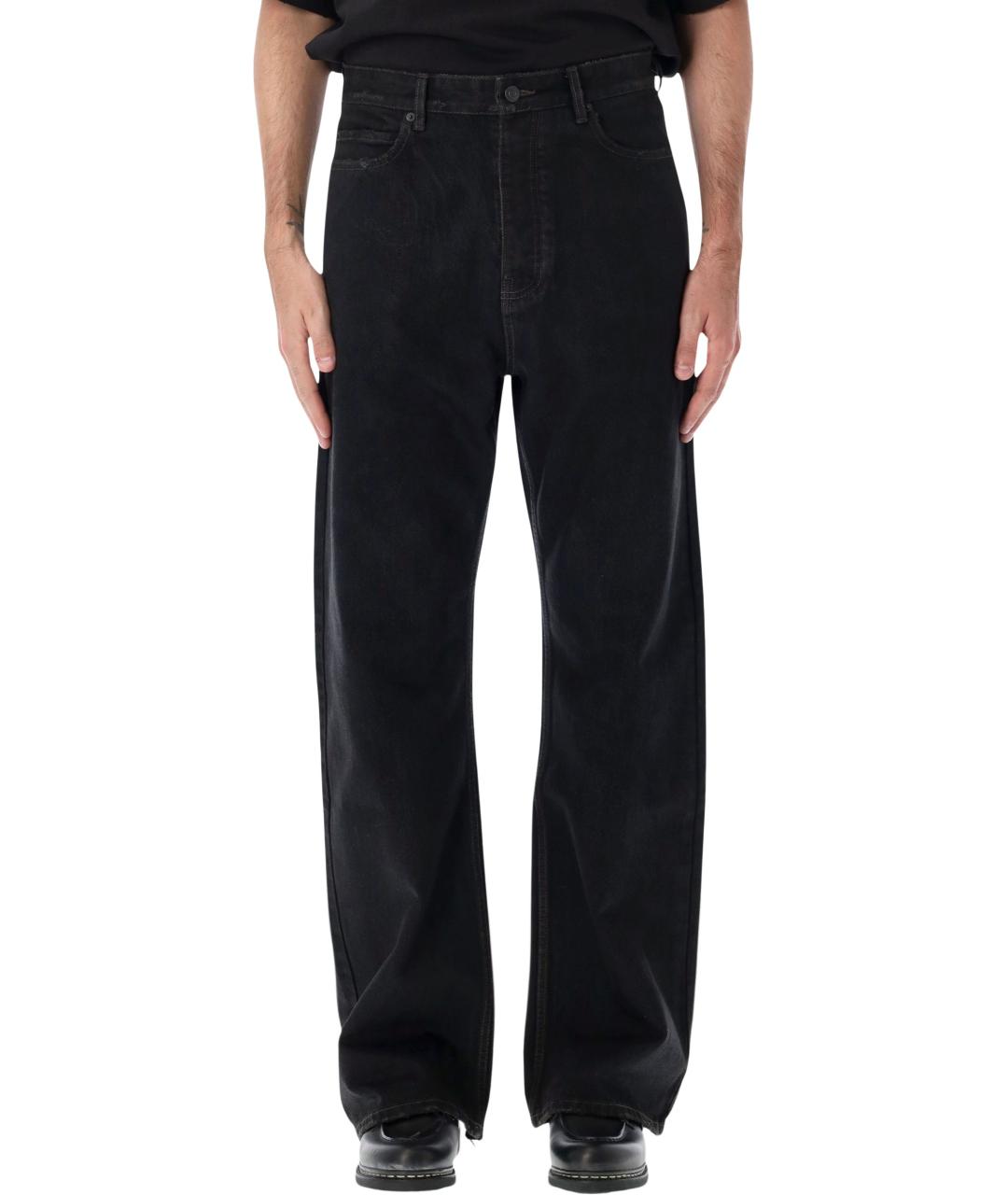BALENCIAGA Черные хлопковые прямые джинсы, фото 2