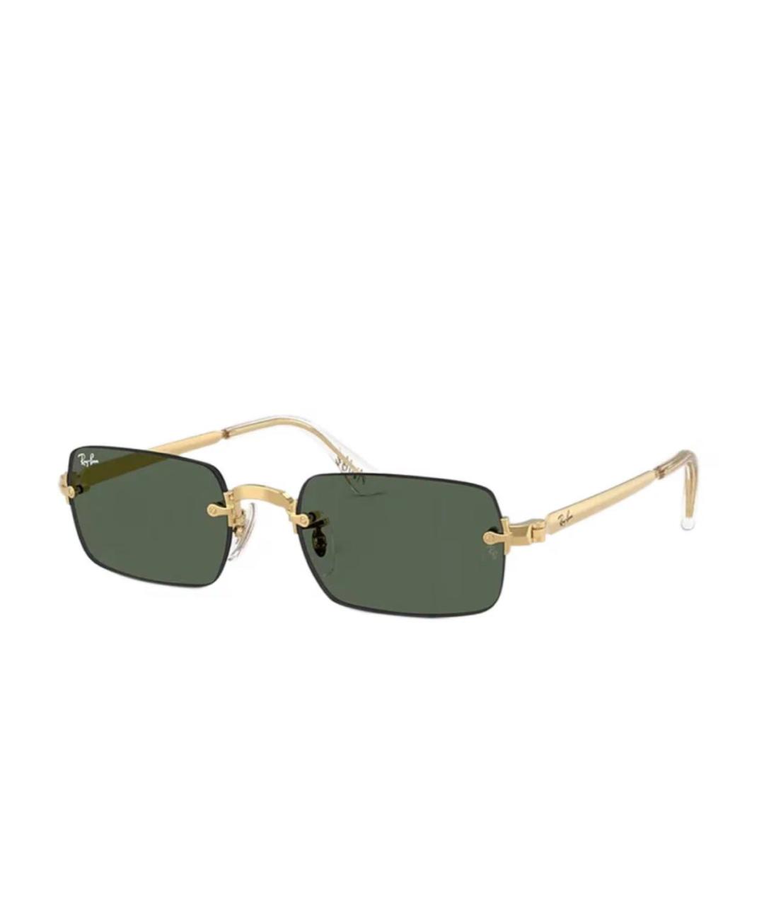 RAY BAN Зеленые металлические солнцезащитные очки, фото 6