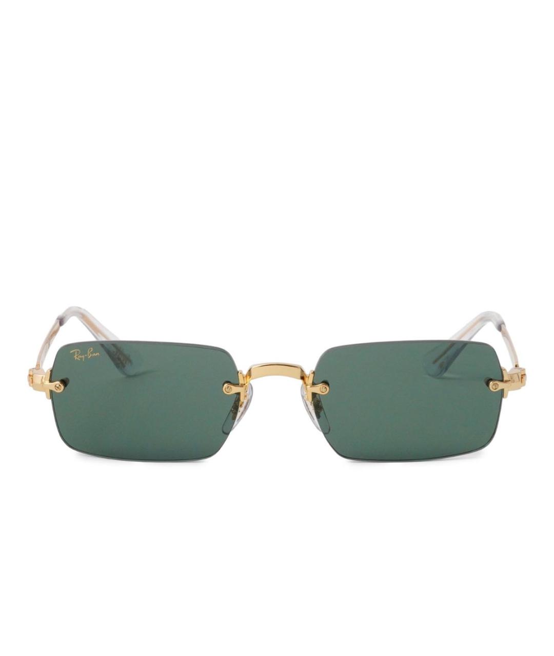 RAY BAN Зеленые металлические солнцезащитные очки, фото 4