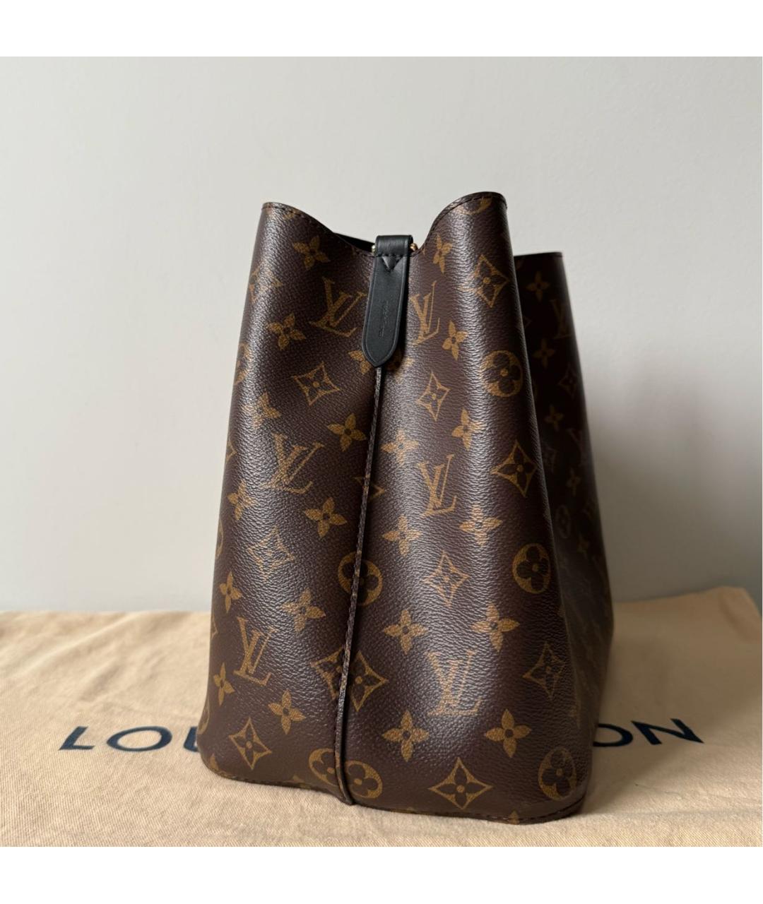 LOUIS VUITTON Коричневая кожаная сумка через плечо, фото 3