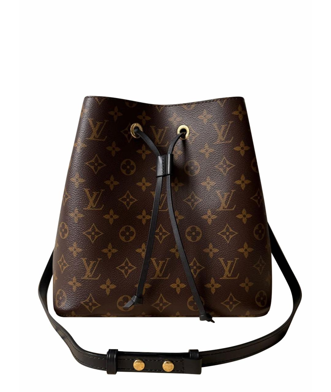 LOUIS VUITTON Коричневая кожаная сумка через плечо, фото 1