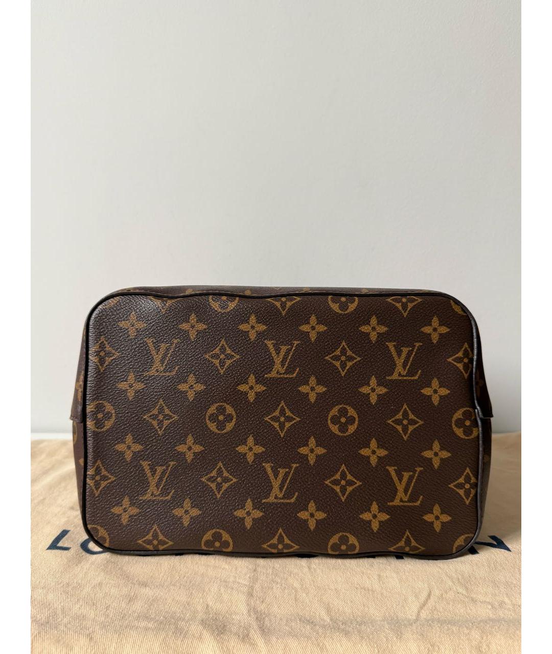 LOUIS VUITTON Коричневая кожаная сумка через плечо, фото 6