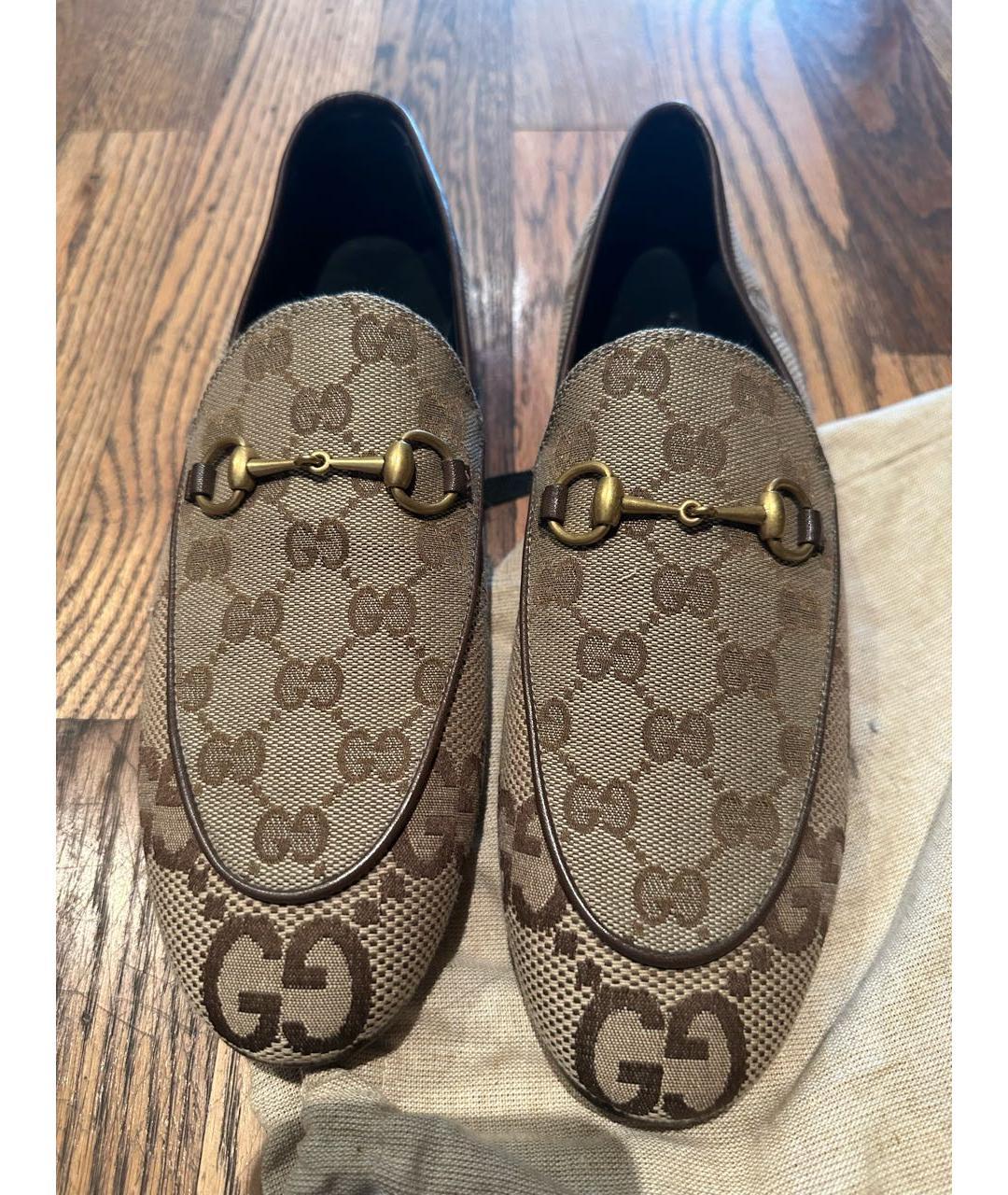GUCCI Хаки лоферы, фото 2