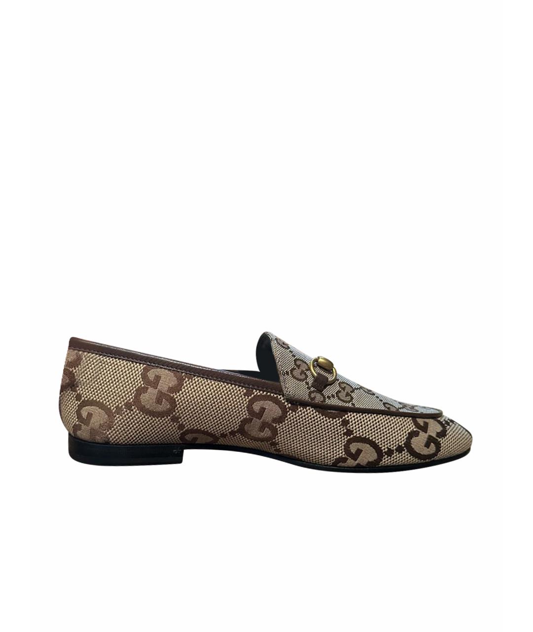 GUCCI Хаки лоферы, фото 1