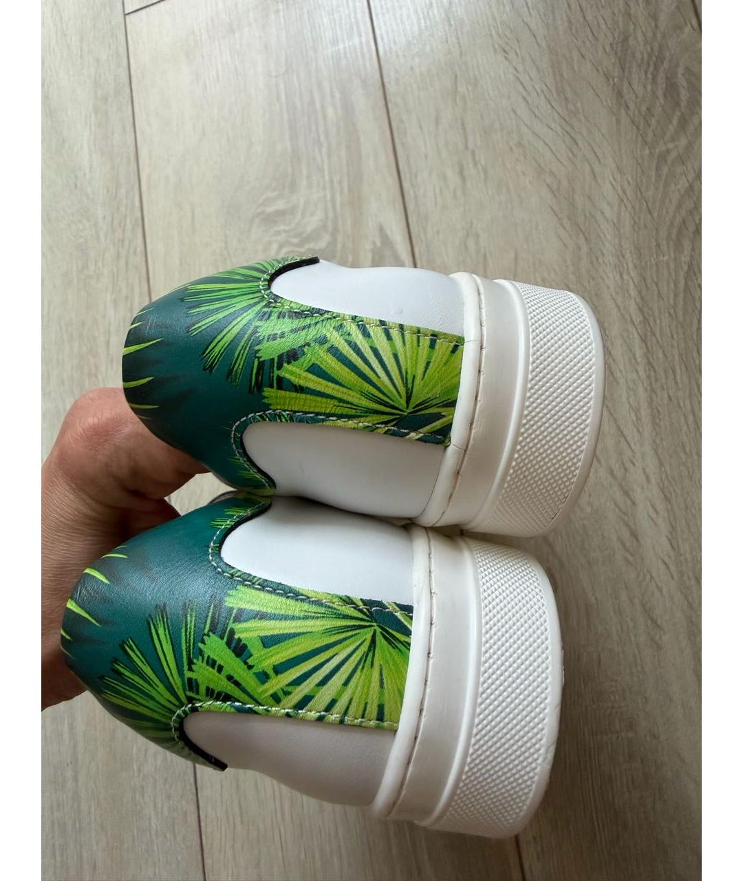 VERSACE Белые кожаные кеды, фото 5