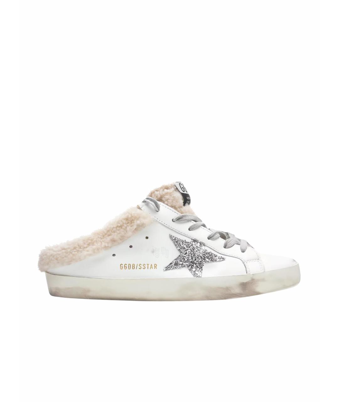 GOLDEN GOOSE Белые кожаные кеды, фото 1