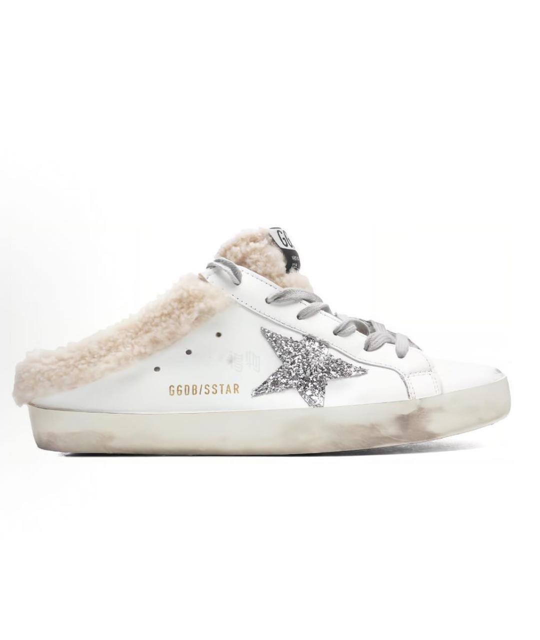 GOLDEN GOOSE Белые кожаные кеды, фото 5