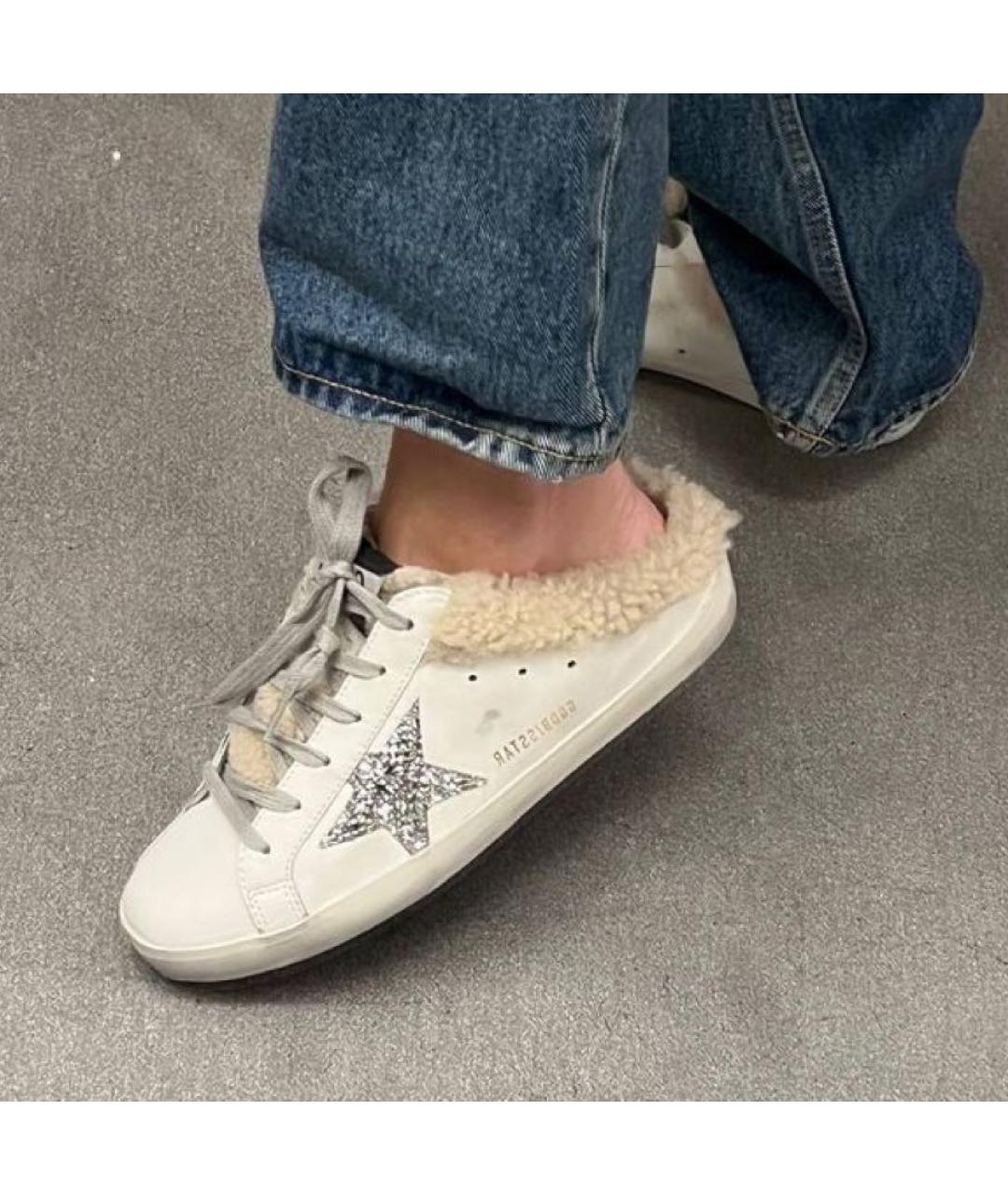 GOLDEN GOOSE Белые кожаные кеды, фото 4